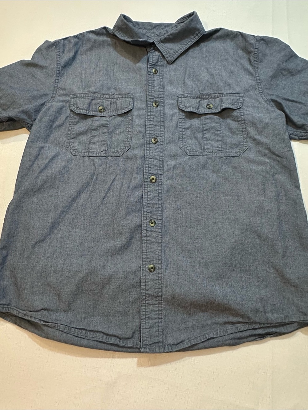 Magellan Outdoors Blue Cotton Fishing Shirt Size Large